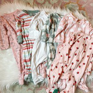6 Baby Girl Sleepers (Burt's Bees, Carters & More)